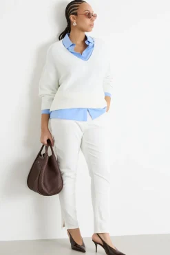 Pantalone in bull stretch - Bianco