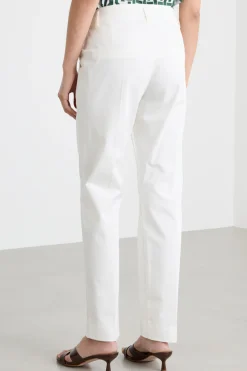 Pantalone in cotone stretch - Bianco