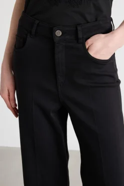 Pantalone in gabardina - Nero