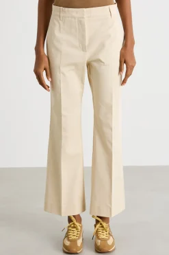 Pantalone in gabardina stretch - Beige