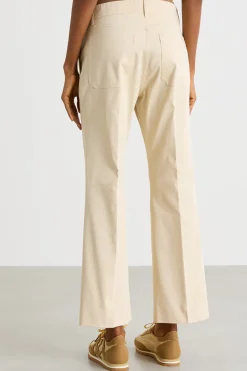 Pantalone in gabardina stretch - Beige
