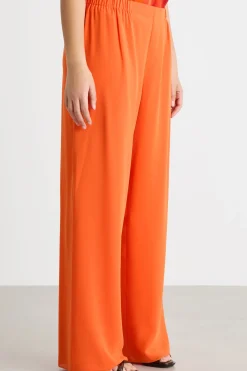 Pantalone in georgette - Arancione