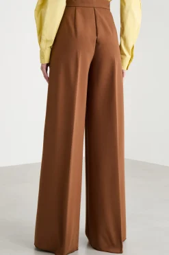 Pantalone in jersey compatto - Marrone