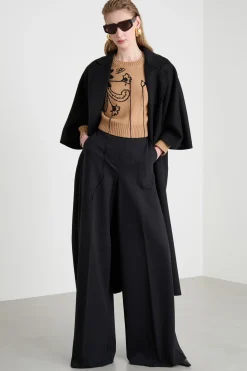 Pantalone in jersey compatto - Nero