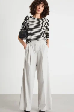 Pantalone in jersey con pinces - Grigio