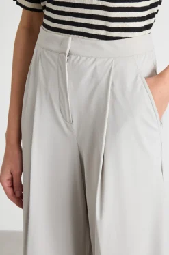 Pantalone in jersey con pinces - Grigio