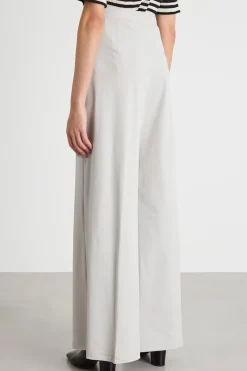 Pantalone in jersey con pinces - Grigio