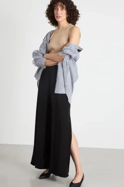 Pantalone in jersey crepe - Nero