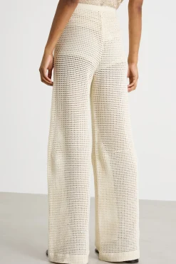 Pantalone in jersey di rete - Avorio