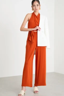 Pantalone in jersey fluido - Arancione