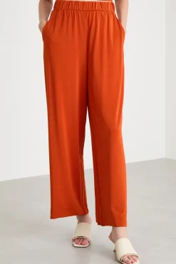 Pantalone in jersey fluido - Arancione