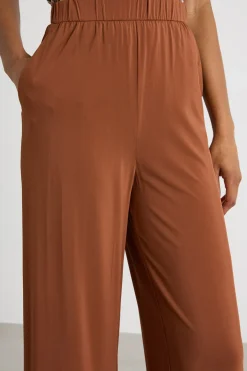 Pantalone in jersey fluido - Marrone