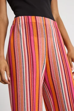 Pantalone in jersey stampato - Rosa Arancione