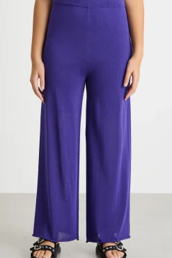 Pantalone in maglia - Viola