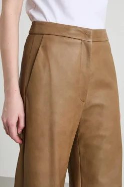 Pantalone in nappa - Nocciola