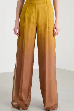 Pantalone in organza sfumata - Giallo