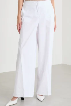 Pantalone in popeline - Bianco