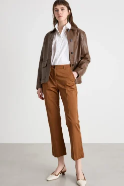 Pantalone in raso - Marrone