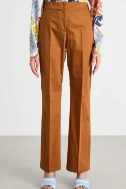 Pantalone in raso - Marrone