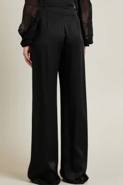 Pantalone in raso - Nero