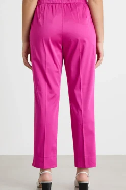 Pantalone in raso stretch - Fuxia