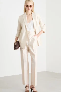 Pantalone in shantung - Avorio