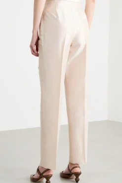 Pantalone in shantung - Avorio