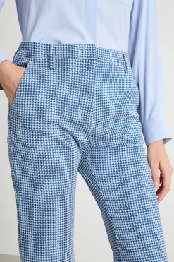 Pantalone in stuoia stampata - Blu