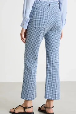 Pantalone in stuoia stampata - Blu