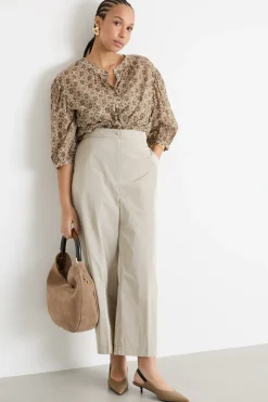 Pantalone in taffetà - Grigio