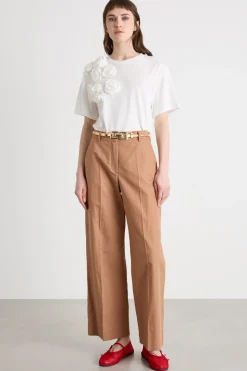 Pantalone in tela - Cammello
