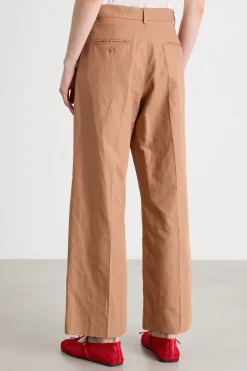 Pantalone in tela - Cammello