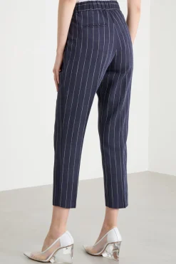 Pantalone in tela natté - Blu