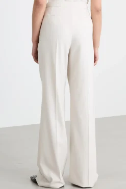 Pantalone in tessuto fluido stretch - Bianco