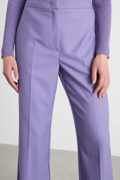 Pantalone in tessuto fluido stretch - Viola