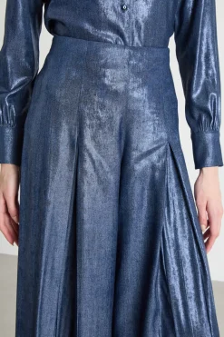 Pantalone in tessuto laminato - Blu