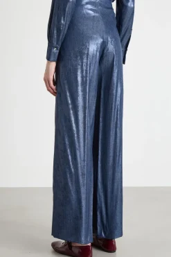 Pantalone in tessuto laminato - Blu