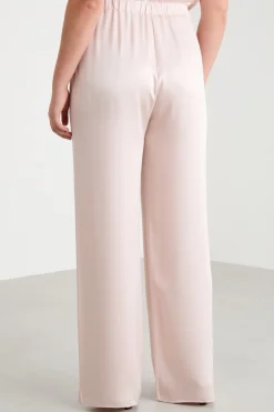 Pantalone in tessuto lucido - Rosa Chiaro