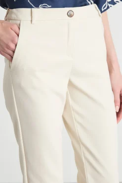 Pantalone in tessuto stretch - Avorio