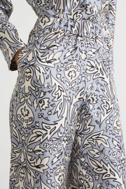 Pantalone in twill - Lilla