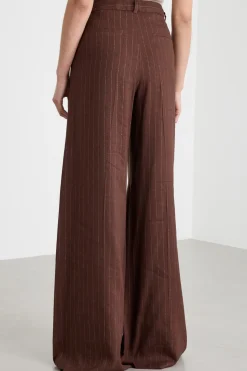 Pantalone in twill - Marrone