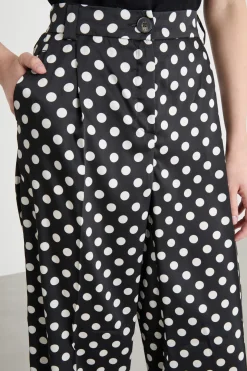 Pantalone in twill tecnico stampato - Nero Bianco