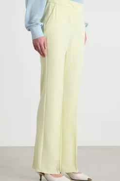Pantalone in twill tecnico stretch - Giallo