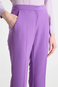 Pantalone in twill tecnico stretch - Viola