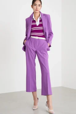 Pantalone in twill tecnico - Viola