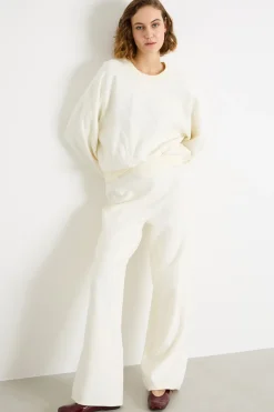 Pantalone jacquard - Bianco