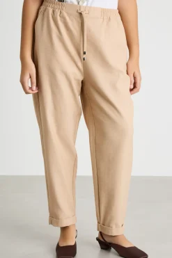 Pantalone jogging con tasche - Beige