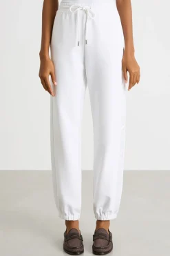 Pantalone jogging in felpa - Bianco
