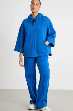 Pantalone jogging in jersey doppio - Blu