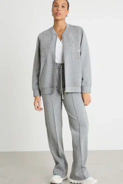 Pantalone jogging in jersey doppio - Grigio